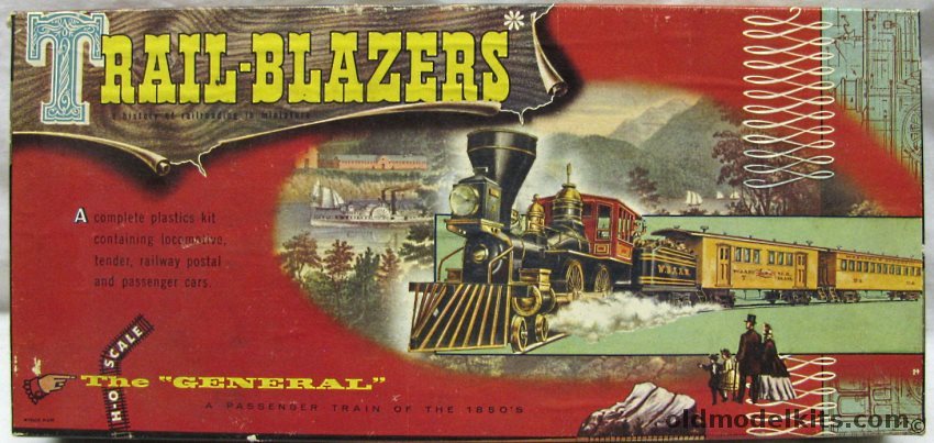 Advanced Molding Corp 1/87 The General Passenger Train Of the 1850s - The Trail-Blazers HO Scale, 7-389 plastic model kit